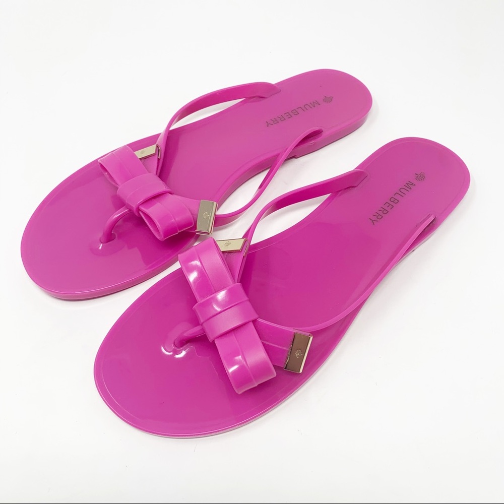 Mulberry • Pink Bow Jelly Sandals 41